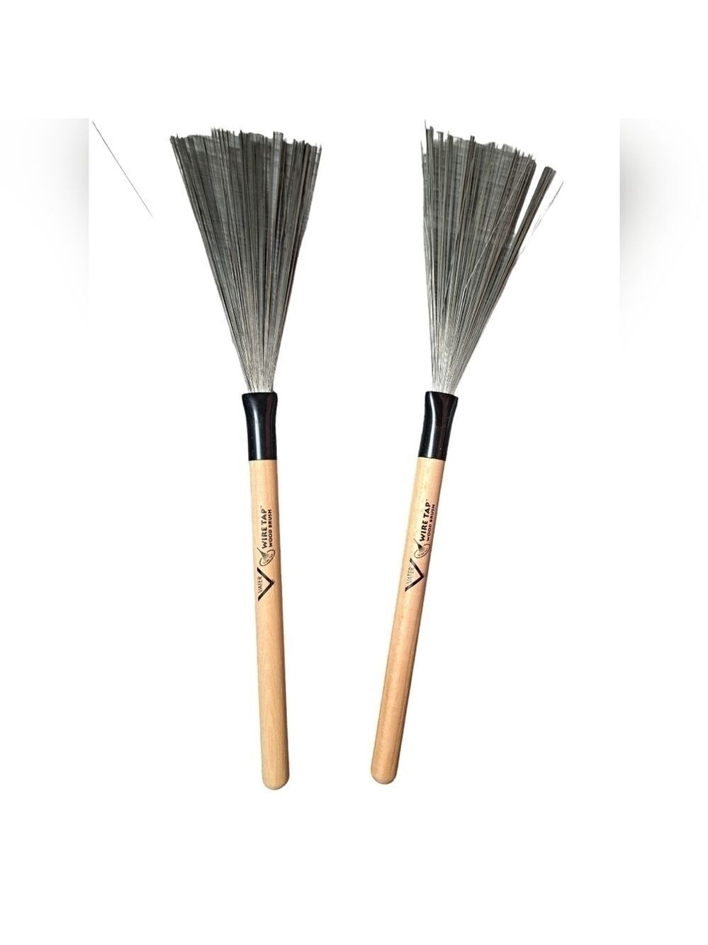 VATER WIRE TAP WOOD BRUSH Percussion Single Wire Tap Wood Brushes sweep fan 2